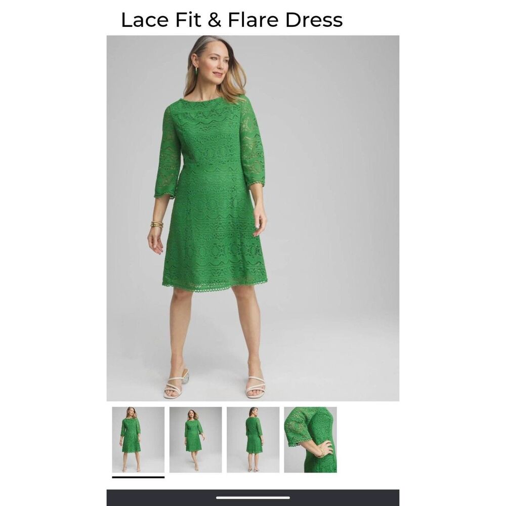 Chico's Fit and Flare lace dress